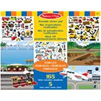 Melissa &amp- Doug- Vehículos Bloc de Autoadhesivos Reutilizables- Multicolor (14199)
